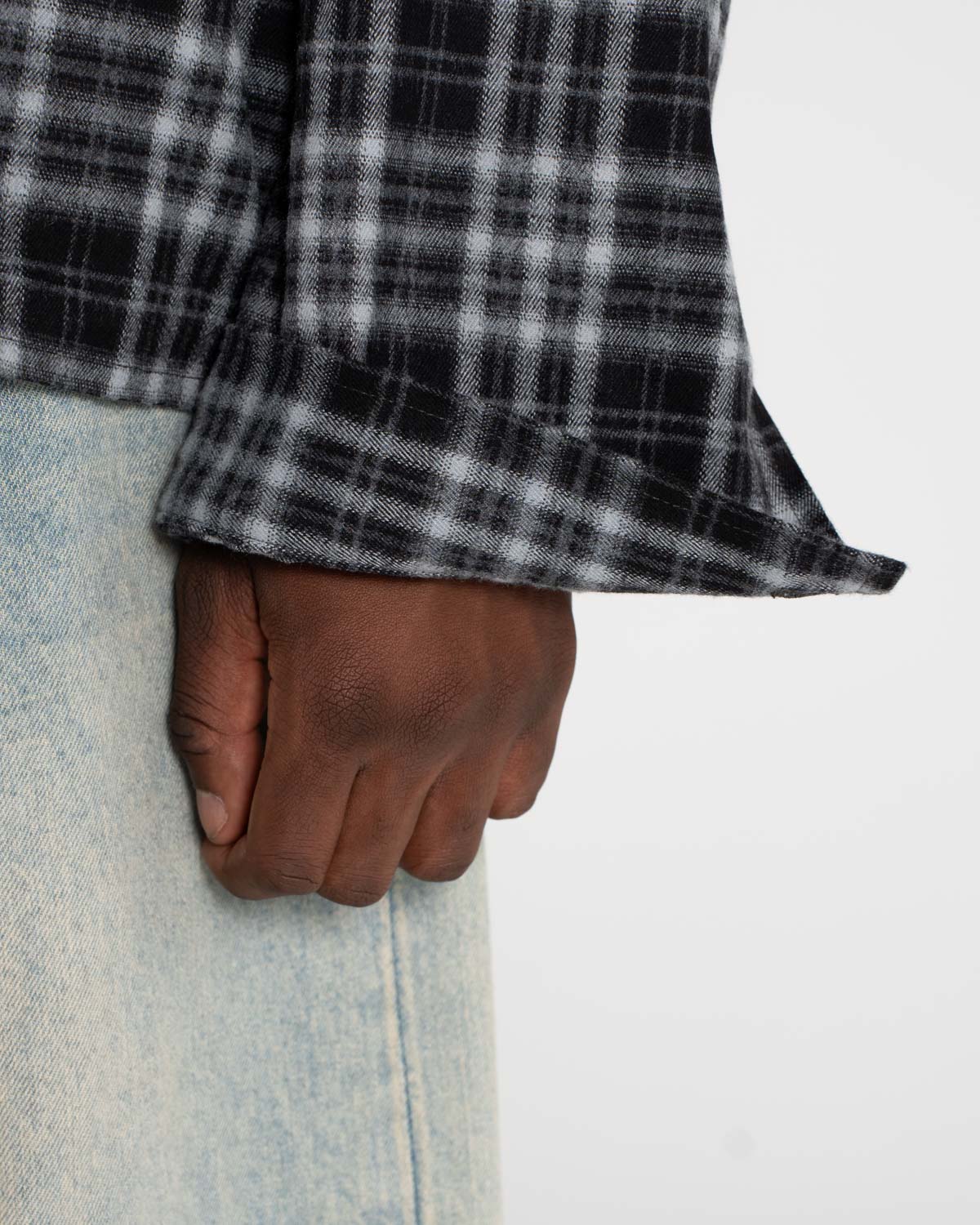 Checkered flannel shirt gray